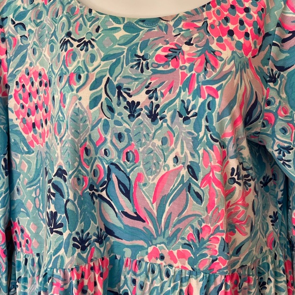 Lilly Pulitzer Geanna Cotton Swing Dress sz L - Picture 8 of 8